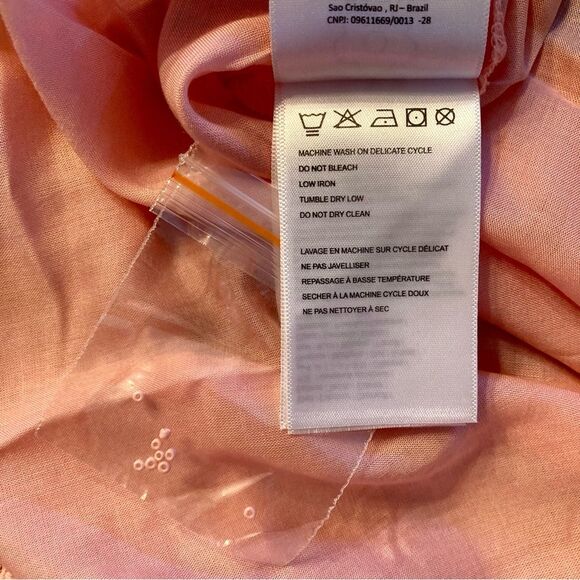 NEW FARM Rio Glam Tapestry Burgundy Lace Short Sleeve Maxi Dress Floral Pink XL - Picture 16 of 16